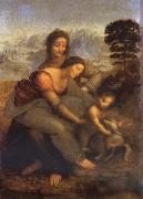 LEONARDO da Vinci Maria with Child and St. Anna oil painting on canvas